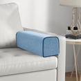 thumbnail image 6 of CarpNettore Couch Arm Rest Pillow High Density Foam Linen Armrest Cushion Arm Support Pillow light blue, 6 of 7