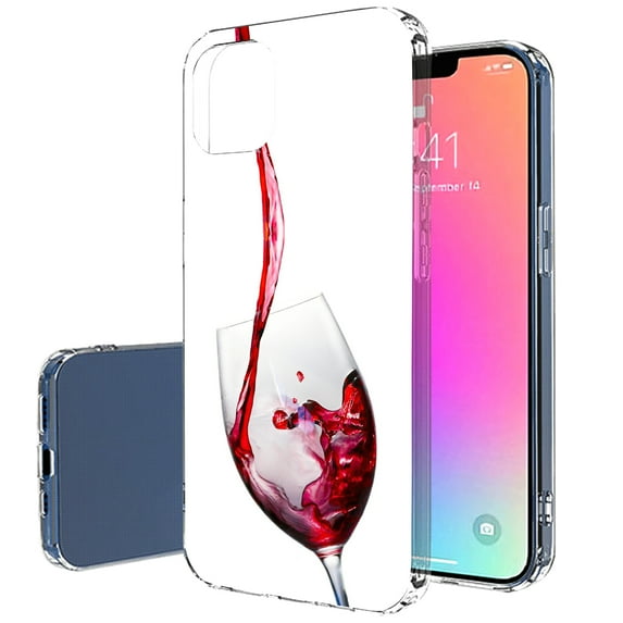 TalkingCase Slim Phone Case Compatible for Apple iPhone 14 Pro Max, Pouring Red Wine Print, Lightweight, Flexible, Soft, Printed in USA