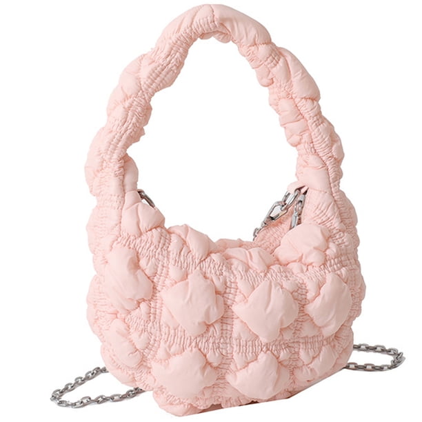 Bolso de mano acolchado para mujer, bolso de hombro acolchado ligero, bolso de mano acolchado tipo hobo 2023, bolso acolchado con pliegues en forma de nube