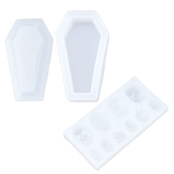 Moldes Para Pasteles De Halloween ANGGREK Molde De Silicona Antiadherente Forma De Ataúd Esqueleto