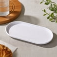 thumbnail image 4 of Szubyfq Fruit Serving Tray, Stackable Unbreakable Small Serving Plate, Durable Decorative Ellipse Platter for Kitchen Fruit Vegetables Desserts Cake Home Decor 9 x 5 Inch, 4 of 6