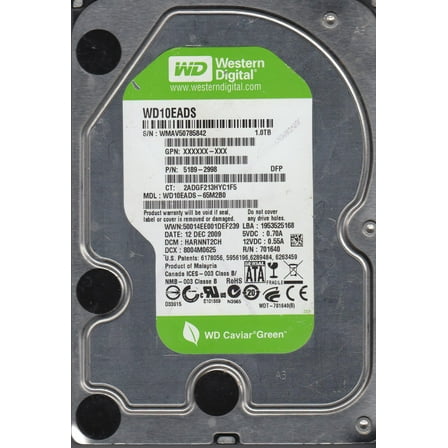 WD10EADS-65M2B0, DCM HARNNT2CH, Western Digital 1TB SATA 3.5 Hard Drive