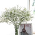thumbnail image 1 of 10 flores artificiales de relleno de aliento de bebé para ramos de boda, centros de mesa, fiestas y decoración del hogar - Blanco, 1 of 5