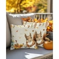 thumbnail image 4 of Decorative Throw Pillow Covers 18x18 Inch Set of 2 Squirrel Pumpkin Fall Decor Pillow Cases for Couch, Sunflowers Leaves Cushion Case for Living Room Bedroom Bed Car Chair, 4 of 9