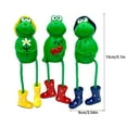 thumbnail image 2 of Fun Creative Blue Frog Figurine, Whimsical Dangling Leg Resin Frog Statue, Frog Lover Gift Idea, Playful Animal Sculpture for Kids Rooms & Home Decor, Desk Ornament & Novelty Decoration, 2 of 5