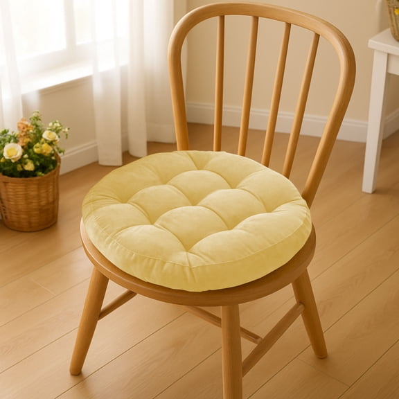 Taicans Round Chair Pad Seat Cushion Solid Color Soft Chair Pads Comfy Velvet Cushion Pillow Tufted Corduroy Floor Seat Pillows Cushion for Kitchen Dining office Chair Kids Reading,16.5in