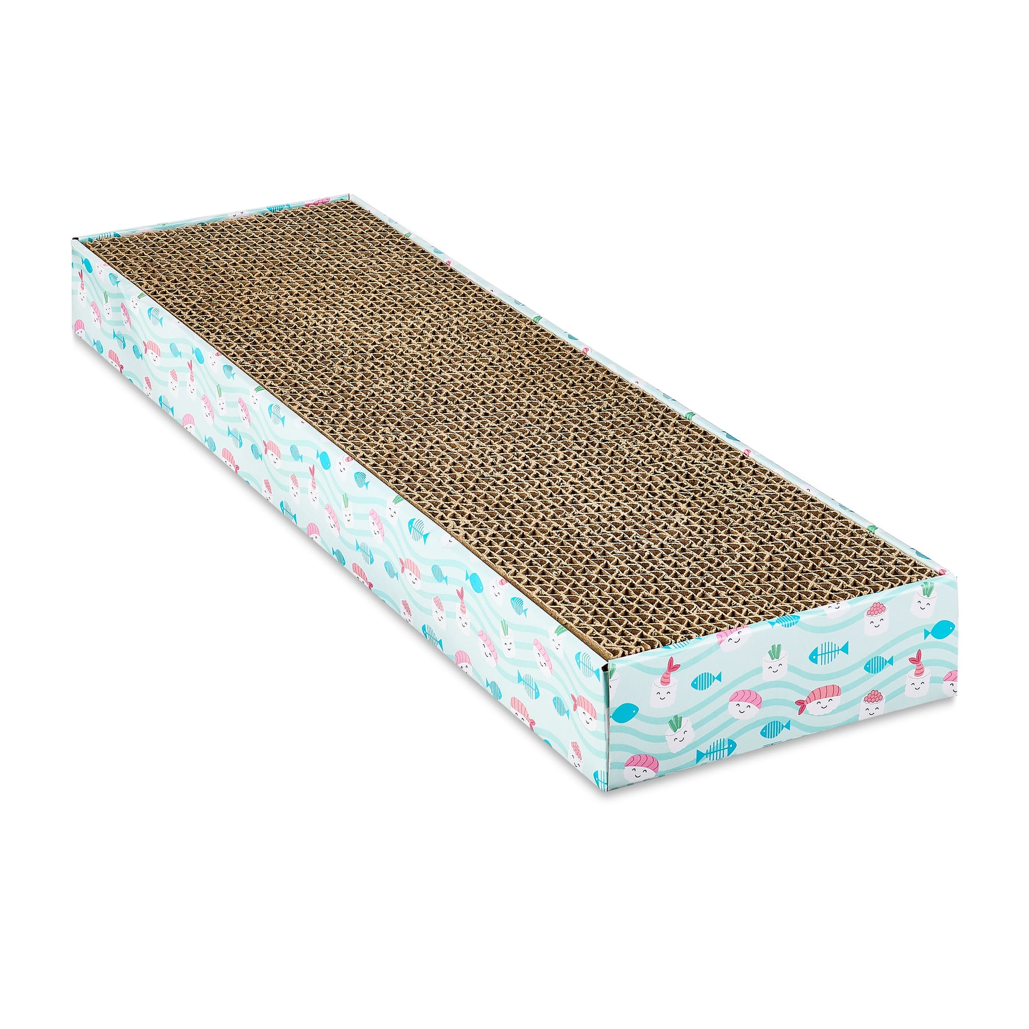 Vibrant Life Corrugate Sushi Cat Scratcher with Catnip, Multicolor, 18 in x 5 in x 1.5 in