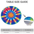 thumbnail image 6 of Rainbow Tie Dye Mandala Pattern Round Fitted Tablecloth with Elastic Edge,Dining Table Cover Waterproof,Outdoor Round Tablecloth for Camping,Dining,Indoor and Outdoor, 6 of 7