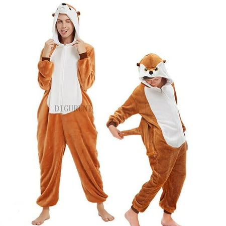 

CoCopeanut Adults All in One Winter Warm Soft African Cricket Pyjamas Cartoon Onesies One Piece Pijamas Sleepwear Women Men Animal Pajamas