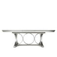 thumbnail image 4 of Michael Amini Eclipse Oval Rubberwood & Steel Dining Table in Moonlight Gray, 4 of 13
