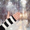 thumbnail image 4 of LOLIPPYY 1 Pair Fingerless Knitted Gloves Protective Cover White for Golfing, 4 of 8