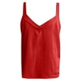 thumbnail image 4 of Deals under 5.00 LYXSSBYX Tank Tops for Women Plus Size Clearance Women's Summer Casual Sleeveless Blouse V Neck Tops T-Shirt Vest for Women, 4 of 5