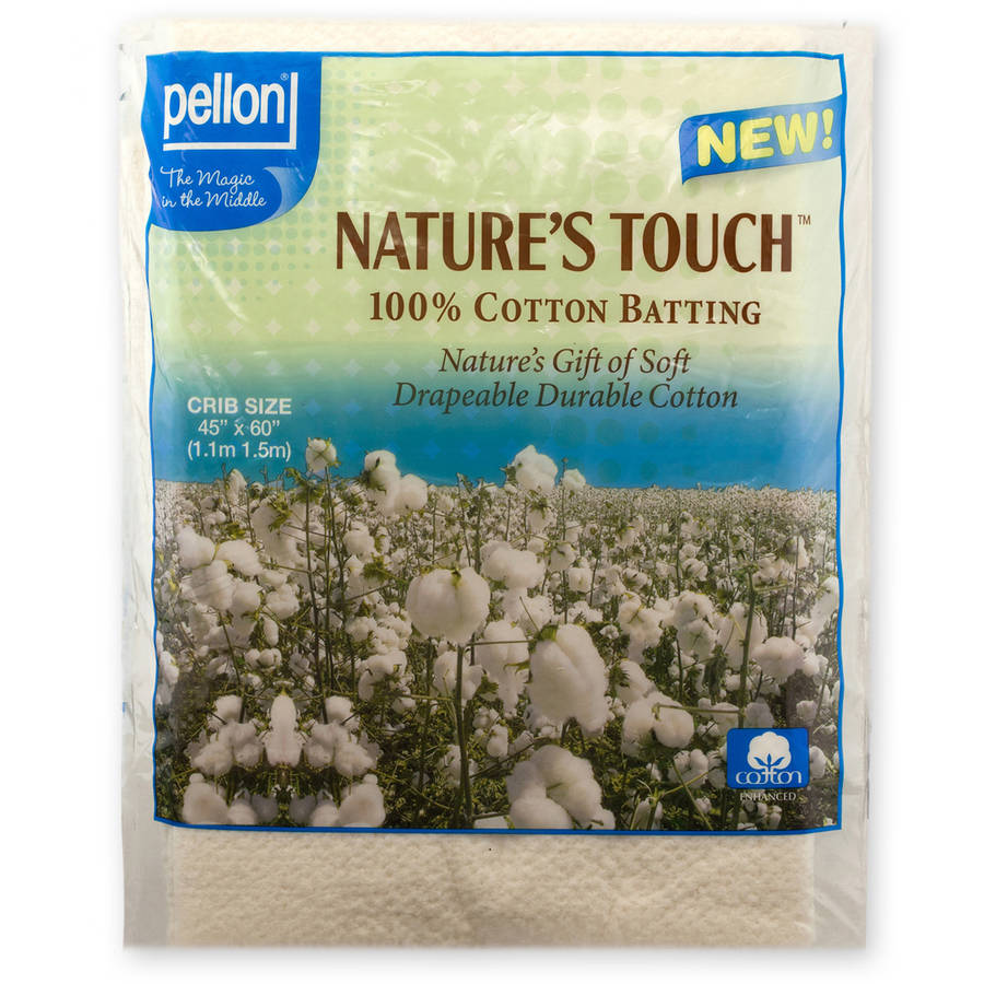 Pellon Nature's Touch White Cotton Packaged Batting, Available in