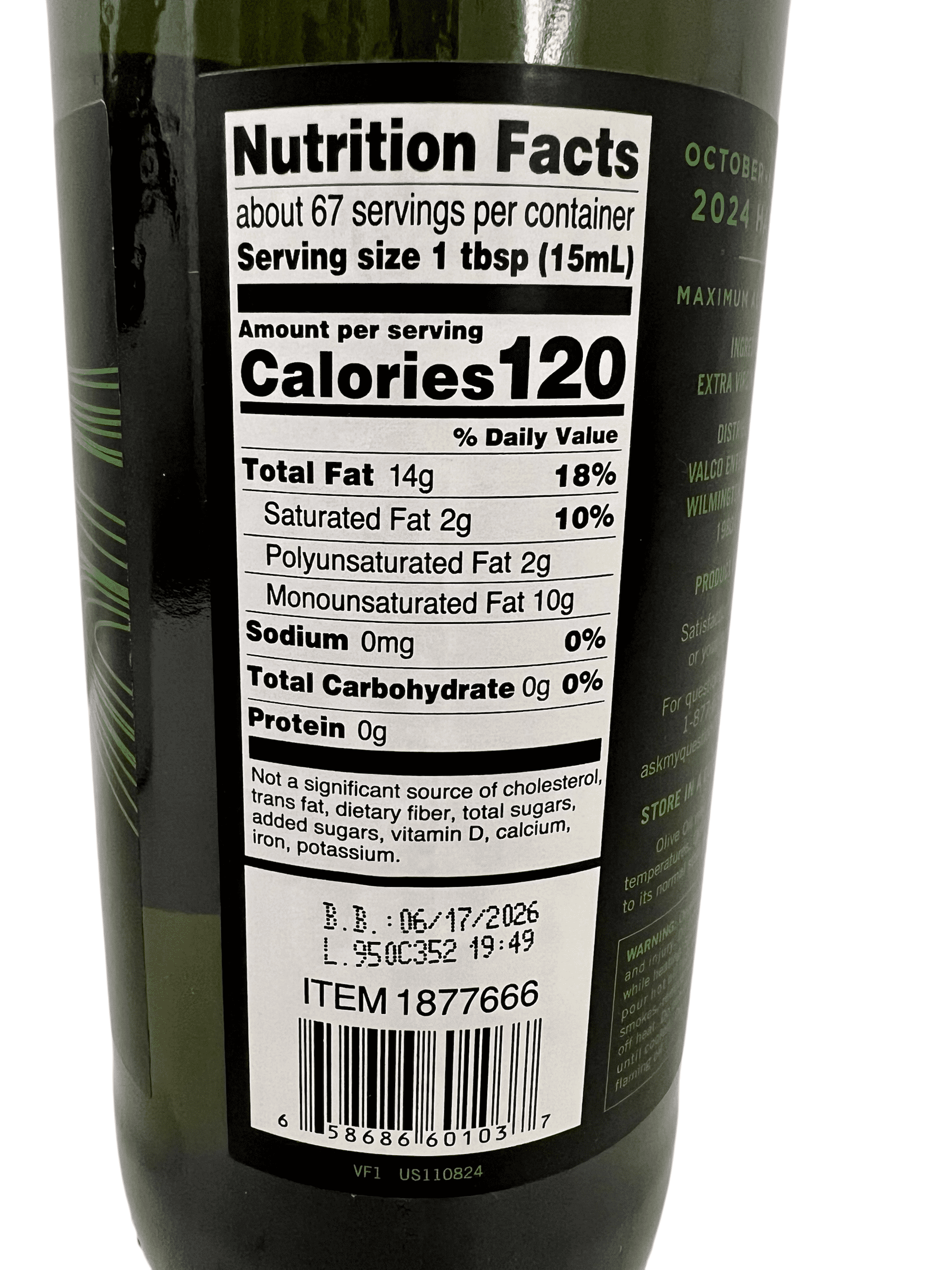 Ottavio Early Harvest Extra Virgin Olive Oil, Cold Pressed, 34 fl oz (1L), Product of Spain