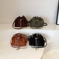 thumbnail image 3 of Hsqqdc Soft Suede Drawstring Bucket Crossbody Bag for Women, Casual Shoulder Handbag Purse, 3 of 7