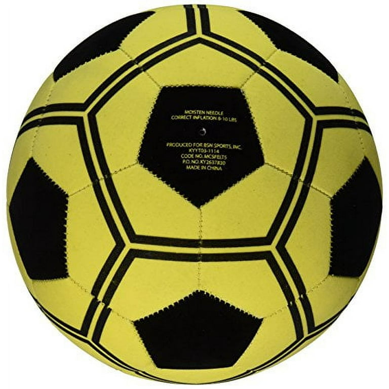 MacGregor Indoor Soccer Ball, Size 5, Black and Yellow