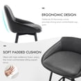 thumbnail image 5 of Zesthouse 25.6" Swivel Counter Height Bar Stools Set of 2, Modern Counter Height Chairs with Backs and Metal Legs, Upholstered Faux Leather Barstools for Kitchen Island, Dark Gray, 5 of 10
