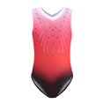 thumbnail image 1 of Kid Girls Gymnastics Leotards Sleeveless Sparkly Gradient One-Piece Ballet Dancewear, 1 of 3