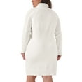thumbnail image 4 of DARING DIVA Plus Size Long Sleeve Turtleneck Warm Pullover Mini Dress 4X White, 4 of 6