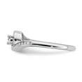 thumbnail image 3 of Solid 10k White Gold Diamond Engagement Ring Size 9 (.181 cttw.), 3 of 8