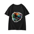 thumbnail image 2 of Boys T Shirts Toddler Kids Boys Summer Soccer Basketball Rugby Print Short Sleeve Casual T Shirt Lightweight Breathable Soft Top Summer Tops Black1 5 Years-6 Years, 2 of 4