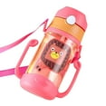 thumbnail image 2 of Glass Water Bottle,400ml Cup Water Bottle For Baby Leak Proof Cup With Handle Sippy Cup For Toddlers Cartoon Portable Baby Leak Proof Straw Sippy Cup, 2 of 3