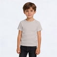 thumbnail image 2 of Byoo Toddler Boy T-Shirt Solid Short Sleeve Crew Neck Basic Tee Shirt Casual Breathable Soft T Shirt for Kids, 2 of 5