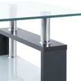 thumbnail image 5 of vidaXL Coffee Table Grey and Transparent 95x55x40 cm Tempered Glass, 5 of 5