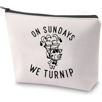 ACNH New Horizons Gift On Sundays We Turnip Makeup Bag Zipper Pouch Fans Gift