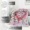 thumbnail image 2 of Birthday Gifts,Unique Best Gift Blanket 60x80in for Women Girls,Pink Butterfly Heart Love Blankets,Ideas for Mom Sister Wife Female Daughter Grandma Lightweight Throw,Happy Festival Party Decor, 2 of 6
