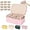 Pink, variant on Travel Jewelry Box With Small Pouches, Portable PU Leather Jewelry Organizer Box with 12 Pouches, for Earring/Ring/Necklace/Bracelet Organizer