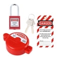 thumbnail image 1 of Herramienta de Bloqueo de de Válvulas Industriales Universales de Resistencia para de Almacenamiento Rojo kusrkot Cerradura segura del tanque de propano de almacenamiento, 1 of 8
