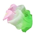 thumbnail image 3 of Abanico de seda para danza del vientre, hecho a mano, 1 par izquierdo y derecho, para disfraz de carnaval. rosa verde claro, 3 of 7