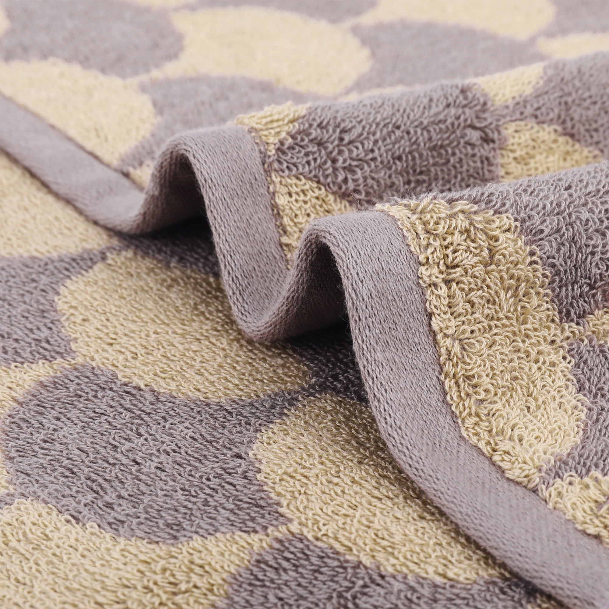 REGALWOVEN Cotton Hand Towels, Geometric Absorbent Soft Decorative Hand Towel for Bathroom, Hand, Face, Gym, Spa Brown 1-Piece