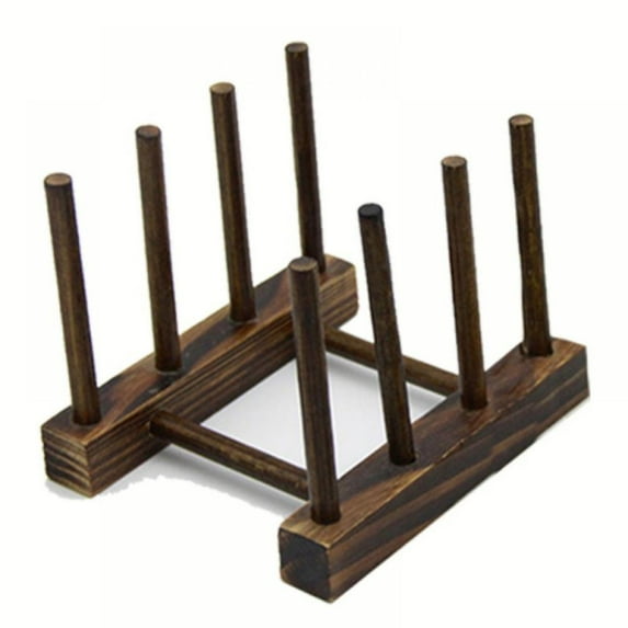 HULKLIFE Bamboo Wooden Dish Rack Plates Holder Kitchen Storage Cabinet Organizer For Dish / Plate / Bowl / Cup / Pot Lid / Cutting Board
