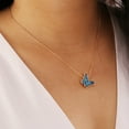 thumbnail image 1 of WREESH Ladies Fashion Multicolor Butterfly Necklace Crystal Clavicle Chain Pendant, 1 of 3