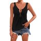 thumbnail image 1 of Camiseta sin mangas negra de moda para mujer con cierre de cremallera, perfecta para el verano (talla S), 1 of 5