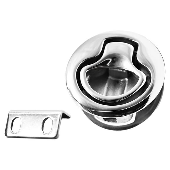 MARINE CITY  Round Flush Pull Slam Latch, 316 Stainless Steel, 2 Inches, Ideal for Doors, Hatches, Boats, Marines 1 Pcs