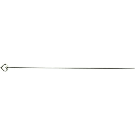 Plated Silver Metal Findings Heart Head Pin, 51mm, 10-Pack