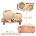 thumbnail image 4 of Rocking Chair Smiley Face Planter Cute Plant Pots for Indoor Outdoor Plants Succulent Pots with Drainage Hole Unique Funny Flower Pot for Succulents Plant Gifts, 4 of 12