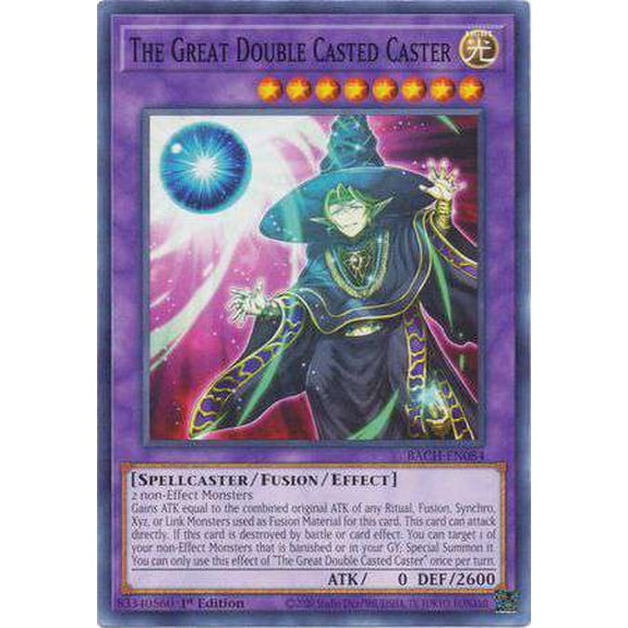 YuGiOh Battle of Chaos Common The Great Double Casted Caster BACH-EN084