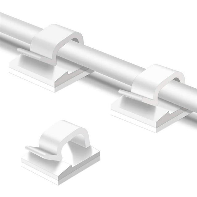 50 clips para cables, organizador de cables adhesivo, soporte para cables, gestión de cables resistente y duradero para coche, oficina y hogar. Ormromra CZDZ-ST101-3