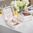 thumbnail image 6 of Mother's Day PangolinCompact Jewelry Box Organizer with Metal Zipper and Adaptable Grid for Rings, Earrings, and Bracelets, 6 of 6