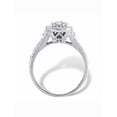 thumbnail image 2 of PalmBeach Jewelry Diamond Engagement Wedding Ring in Solid 10k White Gold 1/2 TCW Round Halo with Split Shank, 2 of 5
