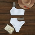 thumbnail image 5 of Sngxgn Women's Bikini Two Piece Swimsuit Back Lace up Adjustable Bathing Suit(White,XL), 5 of 5