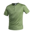 thumbnail image 3 of APEXFWDT Men's Muscle Fit Workout Shirts Short Sleeve Basic Athletic T-Shirts,L,Army Green, 3 of 8