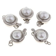 HILABEE 5X Pinch Push Clasps Jewelry Making Pearl Necklace Clasps Bracelet Ends Connectors Jewelry Beading Supplies