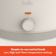 thumbnail image 4 of bella 6 Qt Manual Slow Cooker with 3 Temperature Settings, Ceramic Nonstick Coating, Dishwasher Safe Stoneware Pot & Tempered Glass Lid, Oatmilk, 4 of 12