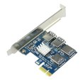 thumbnail image 2 of PCI-E to USB Adapter 4-port extender card PCI-E to PCI-E X1 to USB 3.0 Riser Card Extender Board Mining Accessory, 2 of 9