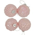 thumbnail image 3 of Northlight Glittered Geometric Iridescent Glass Ball Christmas Ornaments - 3" (80mm) - Pink  - 4ct, 3 of 7